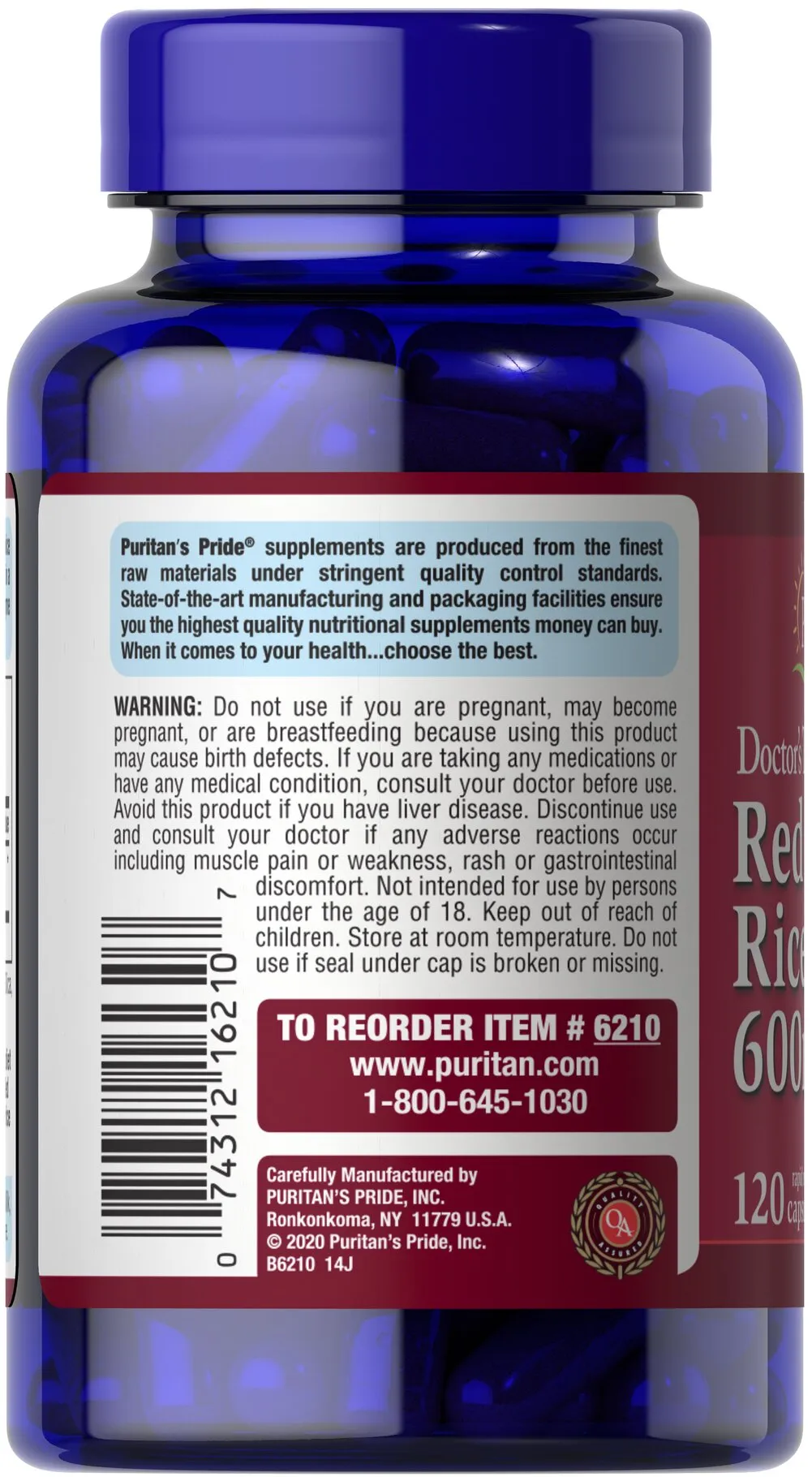   Red Yeast Rice 600 mg 紅曲米 - 3