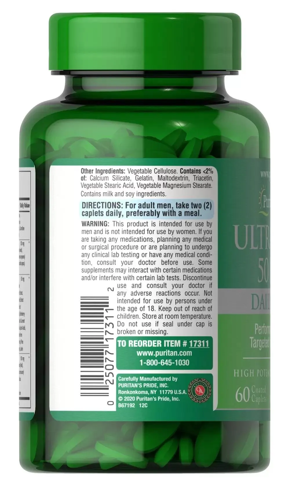 Ultra Man™ 50 Plus 男性綜合維他命 50歲以上 - 3