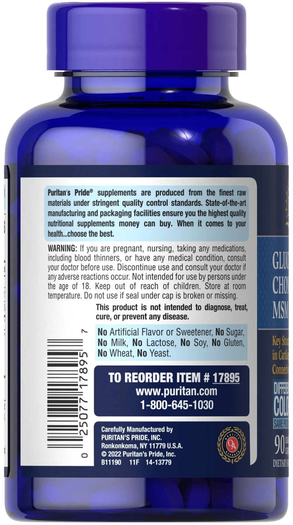 三倍強度葡萄糖胺、軟骨素與MSM關節舒適配方（MSM）關節舒緩劑® - 90錠 - 4