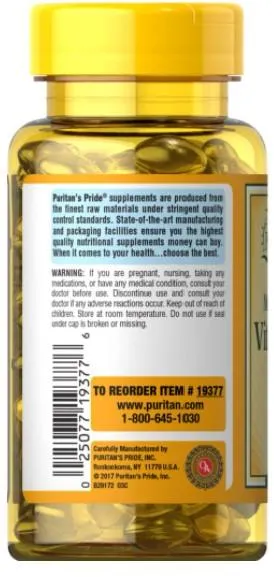 維他命D3 5000 IU (125 mcg) 100 Softgels - 4