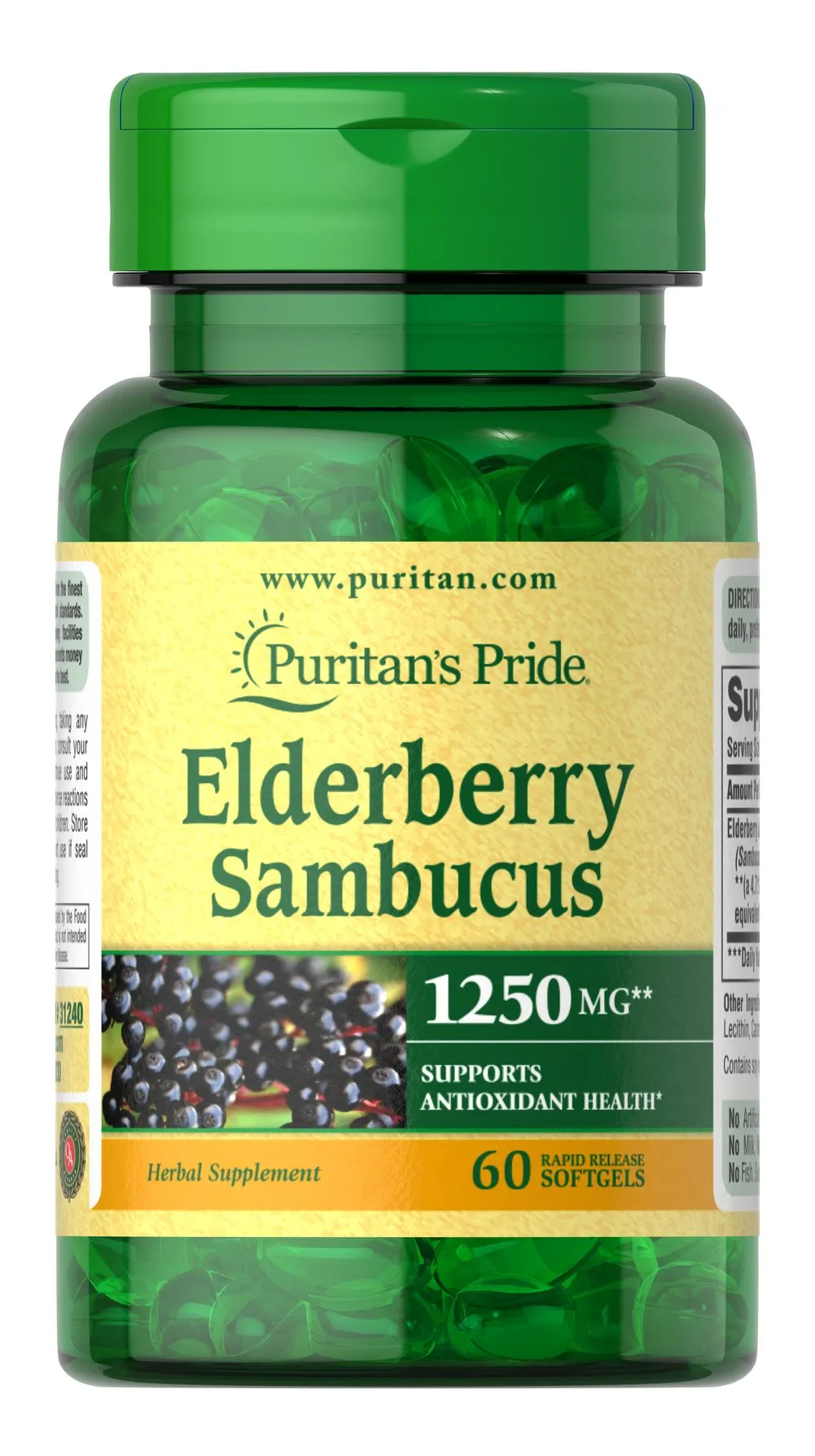 Elderberry Sambucus 1250 mg 接骨木莓 - 2