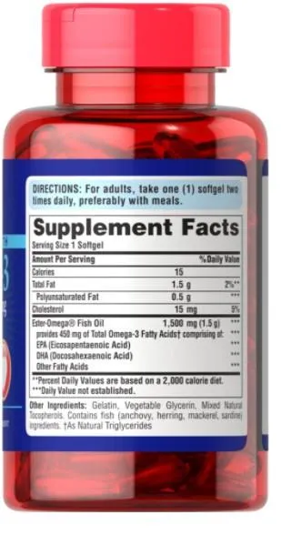 Omega-3 魚油 1500 MG（450MG 活性Omega-3） - 3