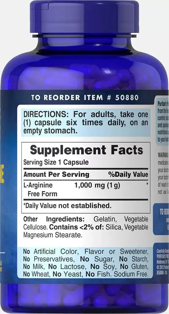  L-Arginine 1000 mg L-精氨酸 游離形 1000毫克 - 3