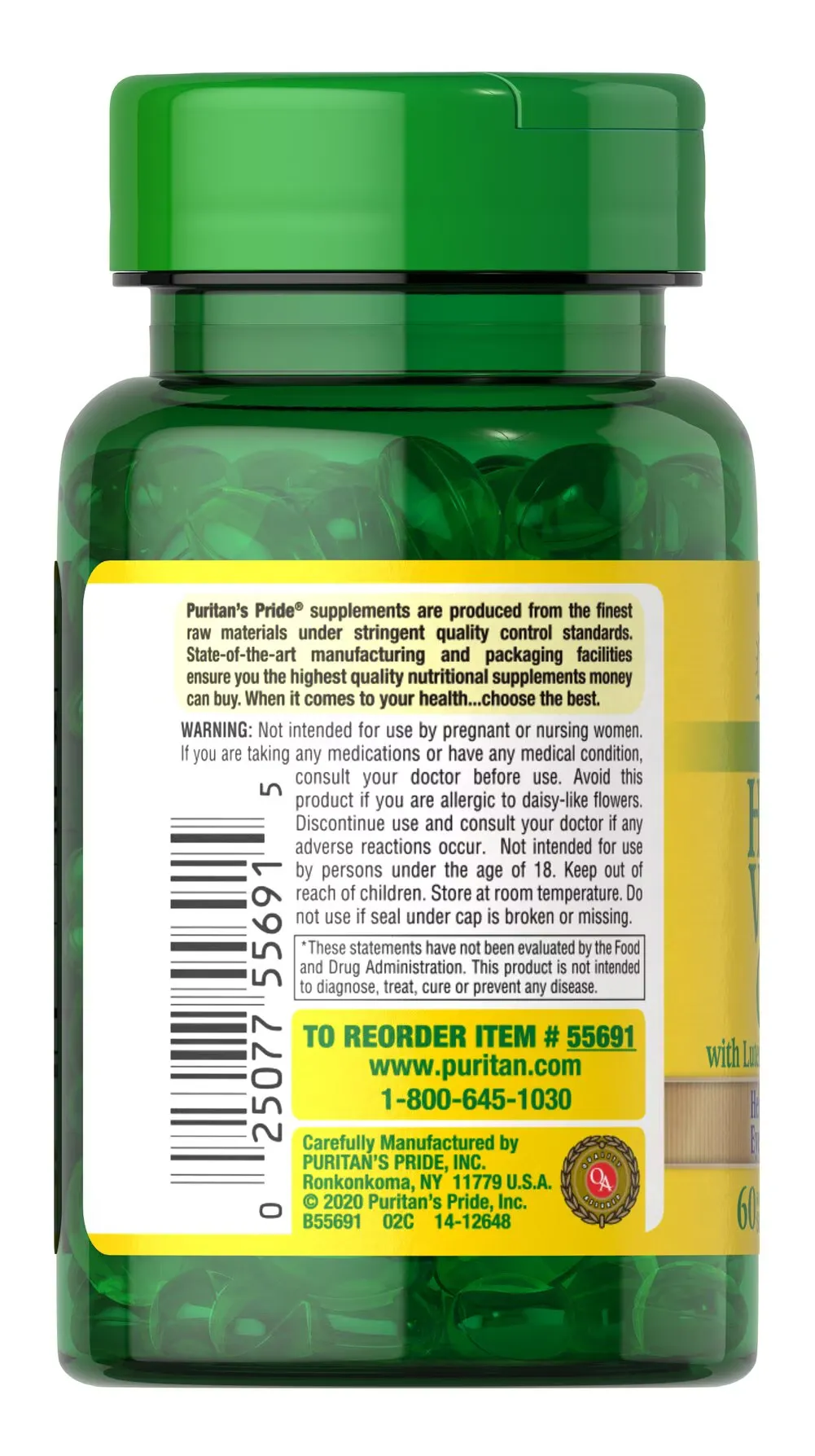 Herbavision 黃金版含有葉黃素、山桑子和玉米黃質。 - 3