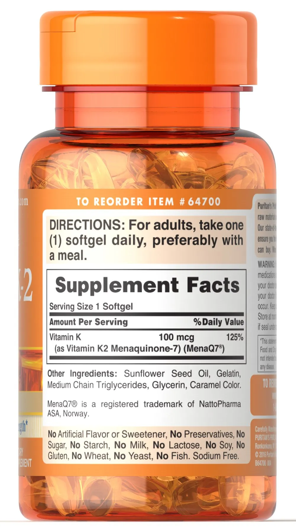 Vitamin K-2 (MenaQ7) 100 mcg - 5