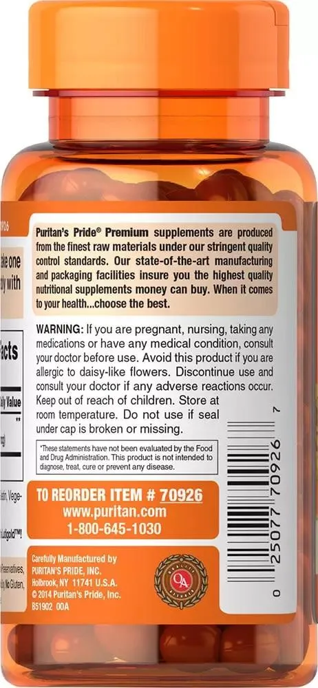 葉黃素 40 毫克含有玉米黃質 120 Softgels Free Lutein(游離型) - 4