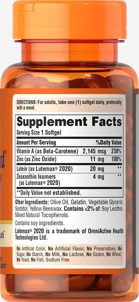 Lutein Blue Light Vision Guard® - 含有Lutemax® 2020、鋅的葉黃素藍光視力保護劑 - 2