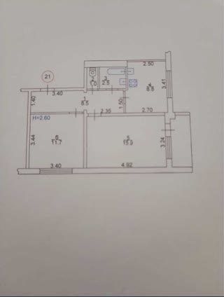 Продам 2х комн квартиру ХТЗ