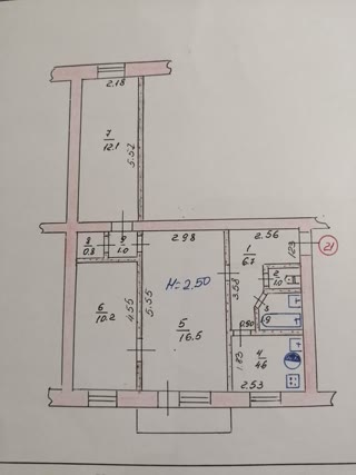 For sale 3-room apartment