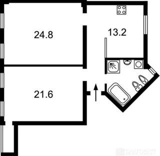 Luxurious 2-room apartment 75 m2 Lypky