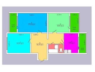 For Sale 3-room Apartment 79m2, Two Loggias, Metro Kharkivska. Kyiv