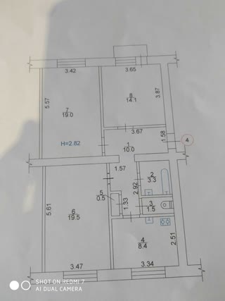 Продам 3х  квартиру Центр