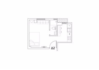 Студия, 35 м²