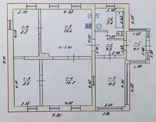 House 78 m2 in the Upper Settlement