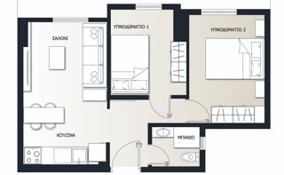 55 m² Apartment