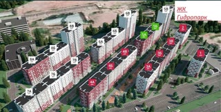 Продам видовую квартиру ЖК Гидропарк, 40м2 сертификат