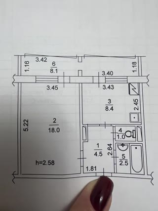 Продаж 1-кімнатної квартири на Троєщені