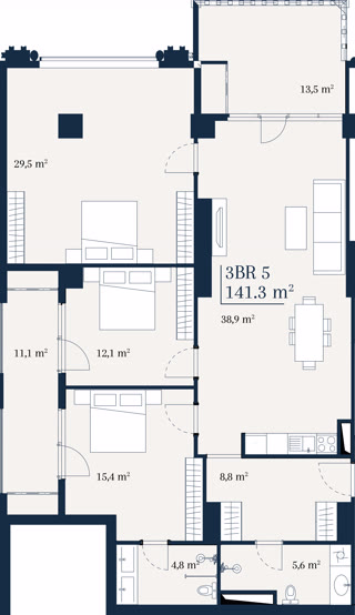 4 rooms