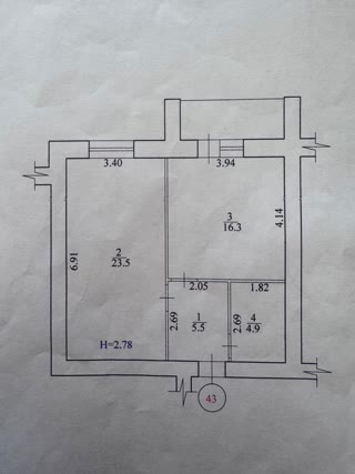 Продам 1к квартиру Левада
