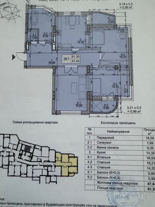 Продаж 3-кімнатної квартири в ЖК Soho Residence