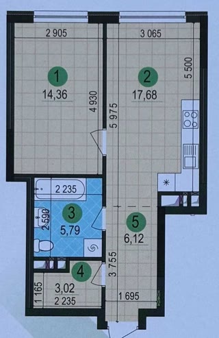 Продаж 1-кімнатної квартири в ЖК Варшавський 3 біля ТРЦ Ретровіль