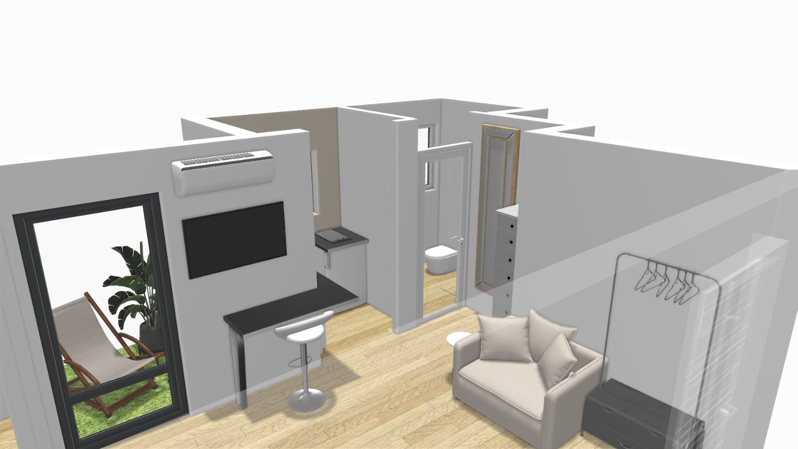 27 m² Studio