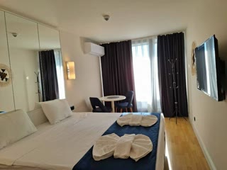 Студия в высотном здании Orbi City — панорамный вид на Турцию