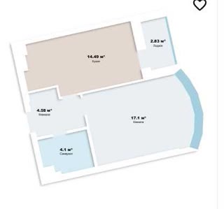 Продаж 1-кімнатної квартири в ЖК Курнатовського