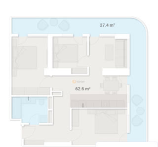 1 room