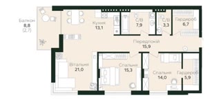 Продаж 3-кімнатної квартири в ЖК Premium Hills, центр Львова