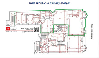 Оренда фасадний просторий офіс 427 кв. м. в самому центрі Києва (Печерський район)