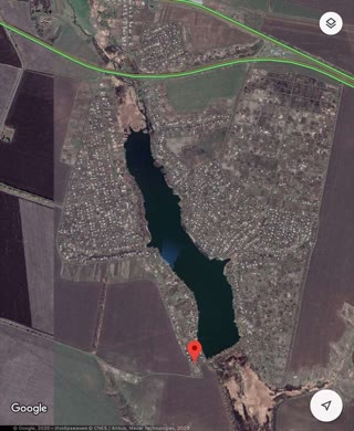 For sale: 12 acres of land 40 meters to the water body, 16 km from Kharkiv