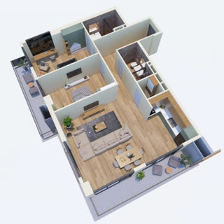 3 rooms