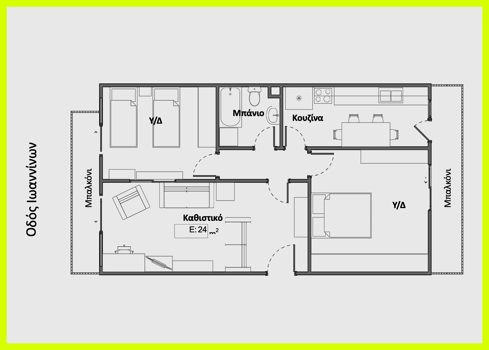 72 m² Apartment