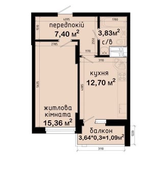 Продаж 1-кімнатної квартири в ЖК Авеню 42, біля метро Теремки та ТРЦ Республіка