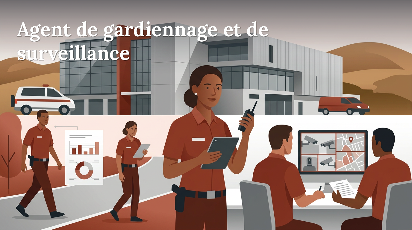 Illustration du poste : Agent de gardiennage et de surveillance