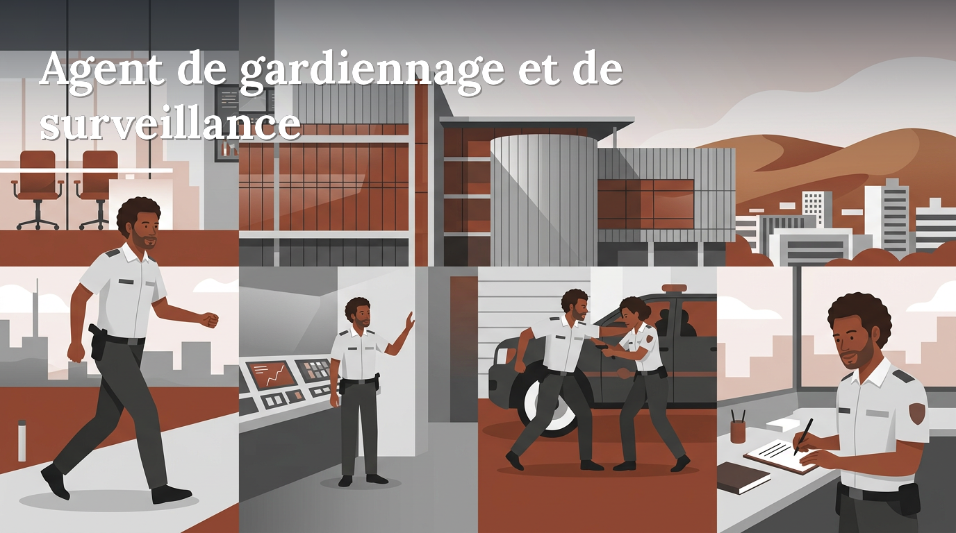 Illustration du poste : Agent de gardiennage et de surveillance