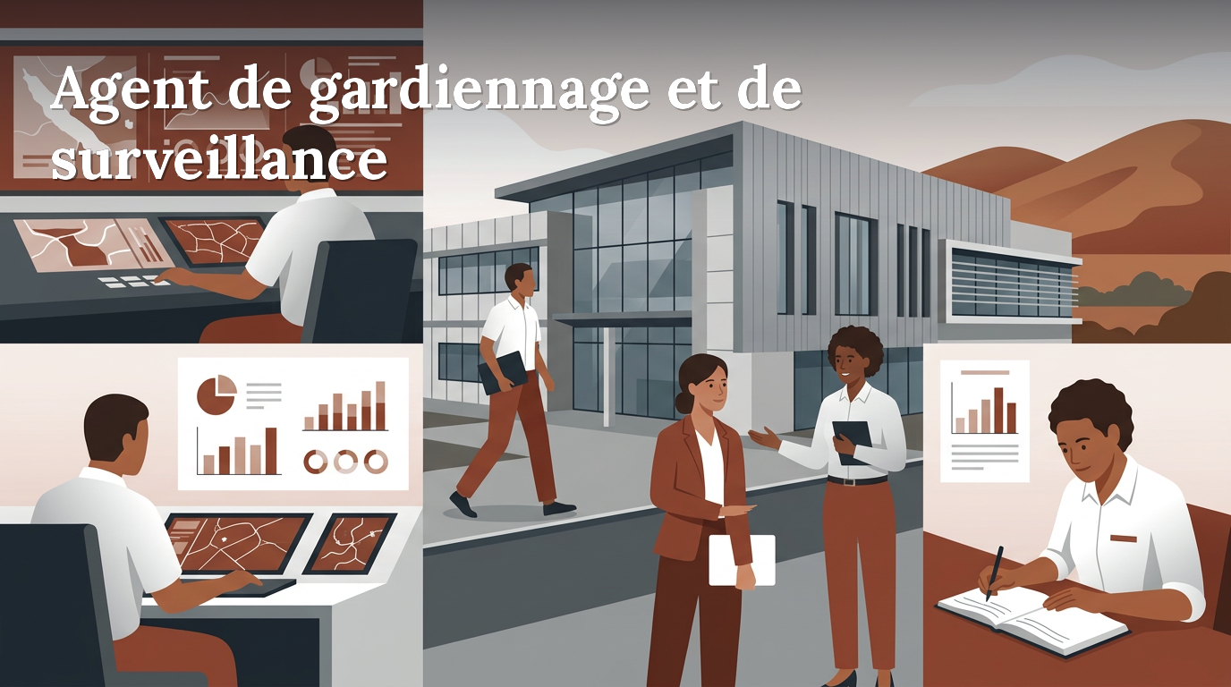 Illustration du poste : Agent de gardiennage et de surveillance