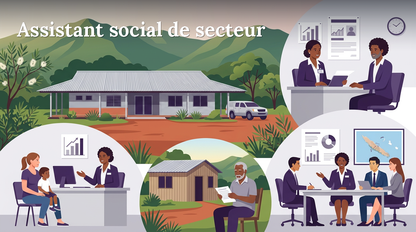 Illustration du poste : Assistant(e) social(e) de secteur -Koumac-Poum