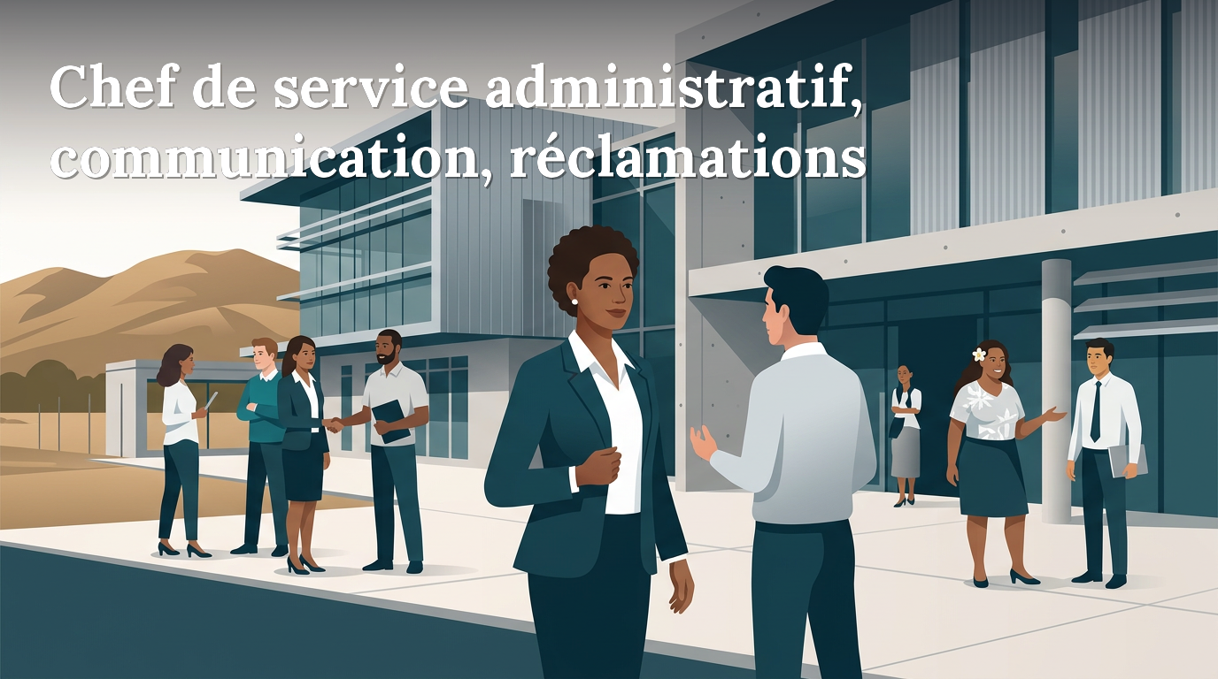 Illustration du poste : Chef de service administratif, communication, réclamations