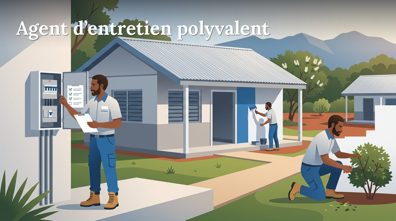 Illustration du poste : Agent d’entretien polyvalent (Koumac-Ouegoa)