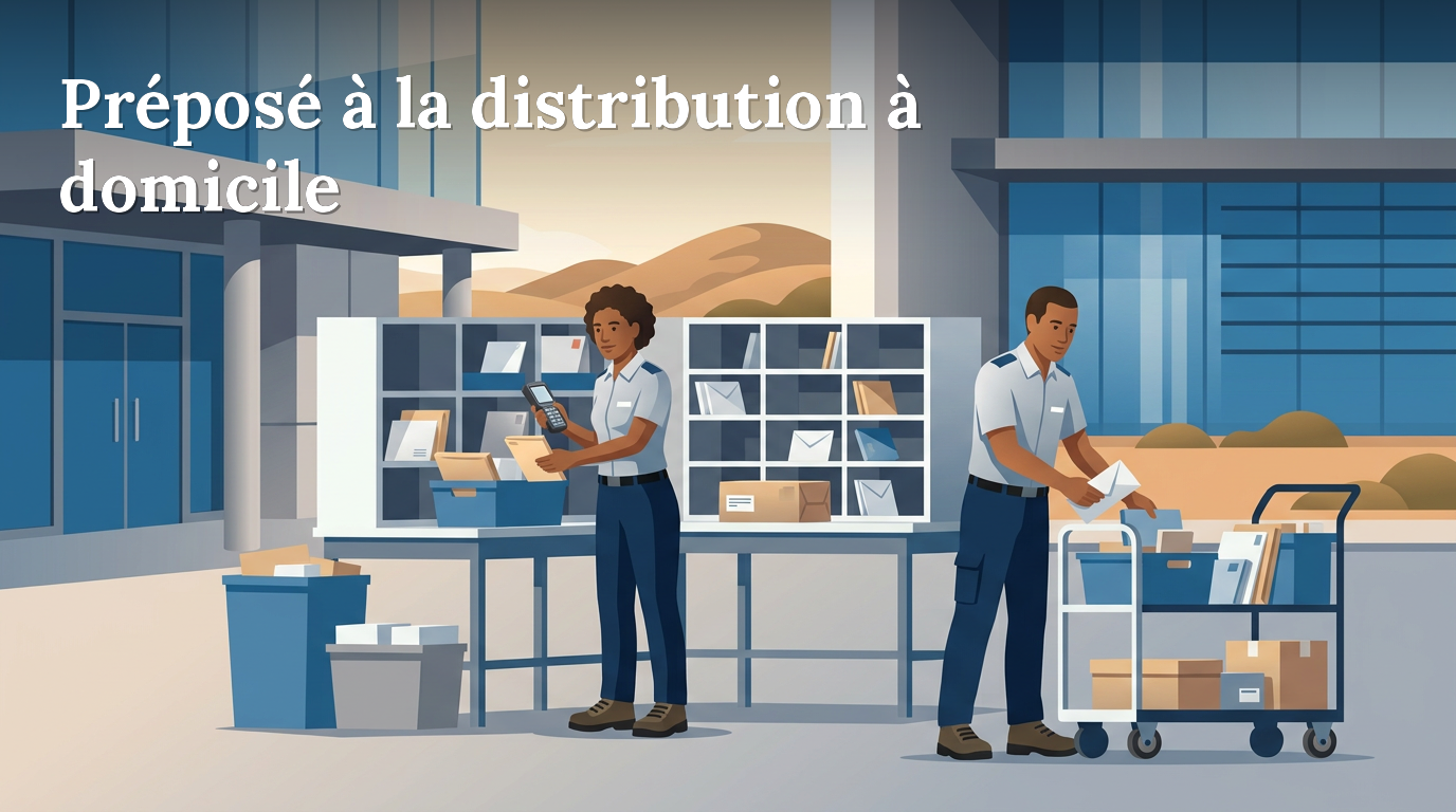 Illustration du poste : Préposé à la distribution à domicile
