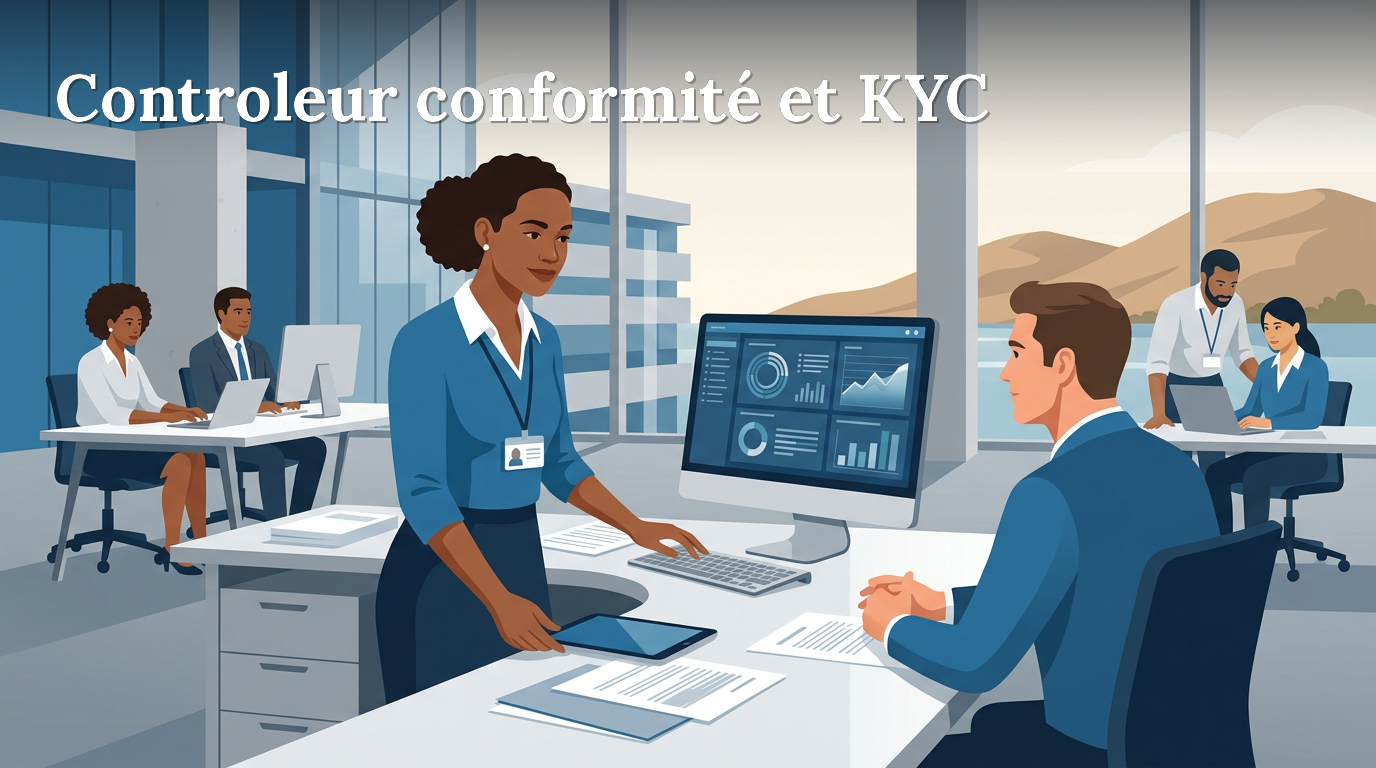 Illustration du poste : Controleur conformité et KYC - Centre Production Bancaire