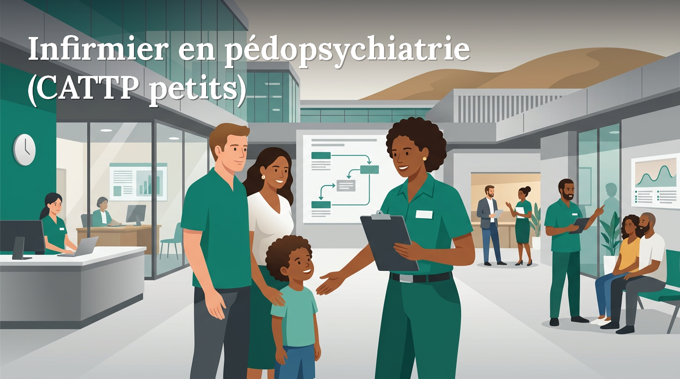 Illustration du poste : Infirmier(e) en pédopsychiatrie (CATTP petits)