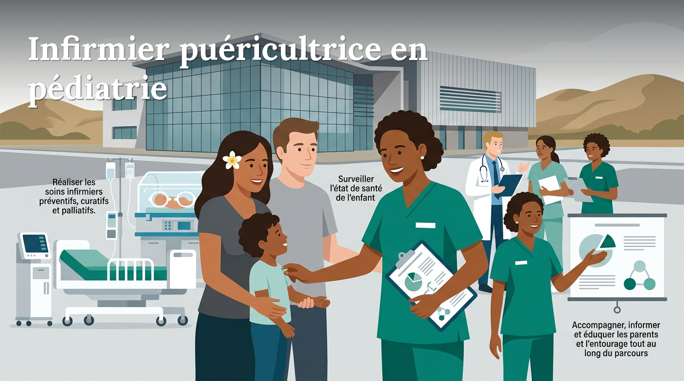 Illustration du poste : Infirmier(e) puéricultrice en pédiatrie