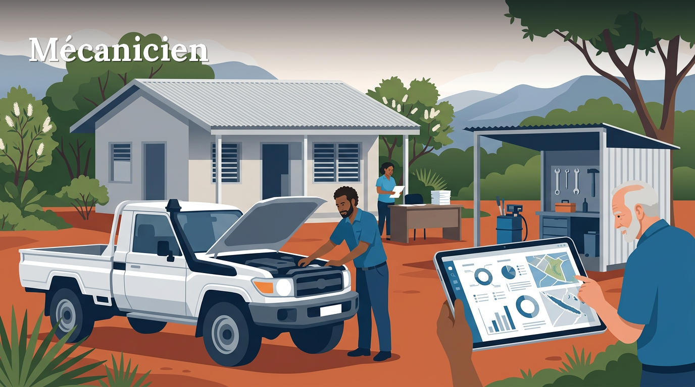 Illustration du poste : Agent mécanicien du parc de véhicules engins et matériels au PPRB