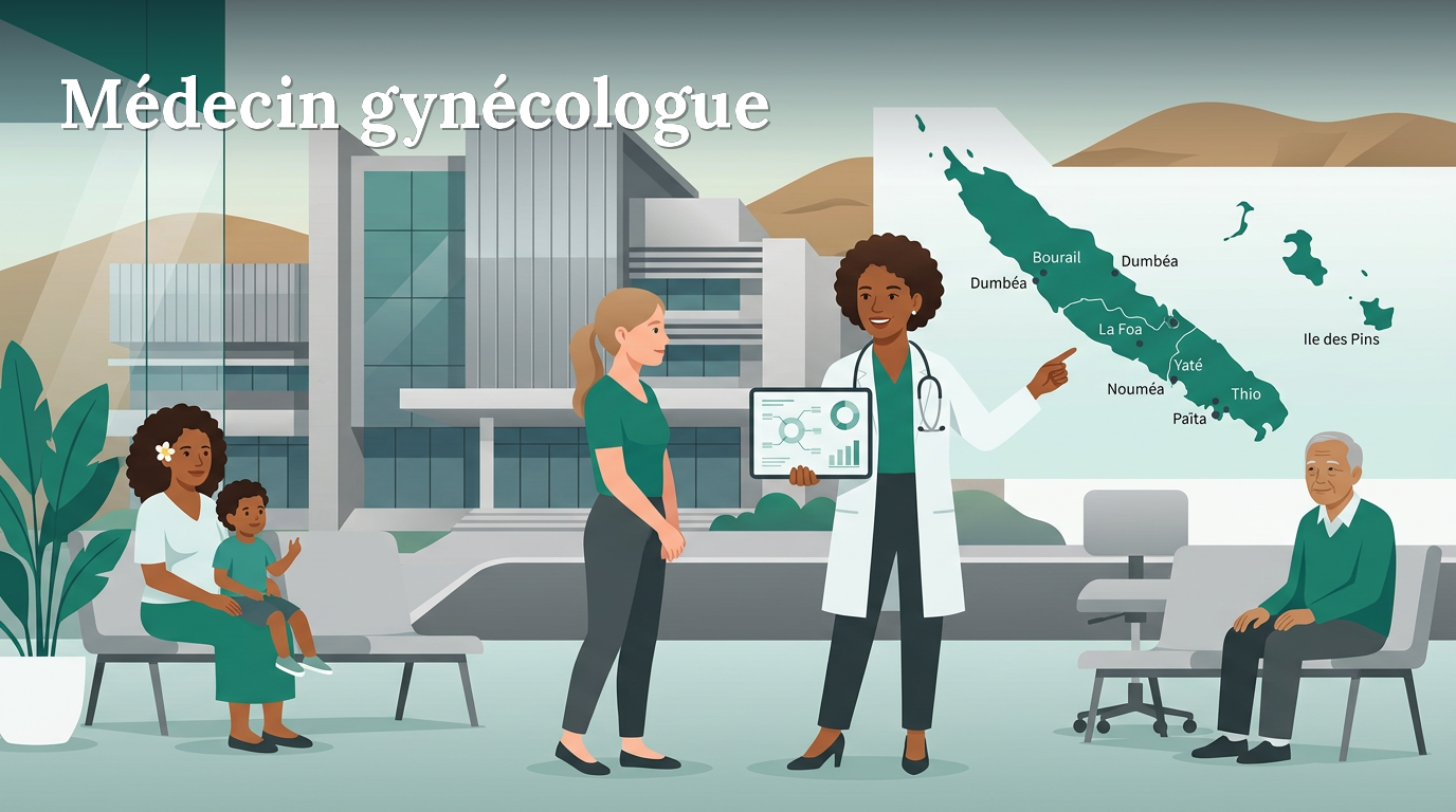 Illustration du poste : Médecin gynécologue à l'UPASS de Nouméa et pour les CMS de la province Sud
