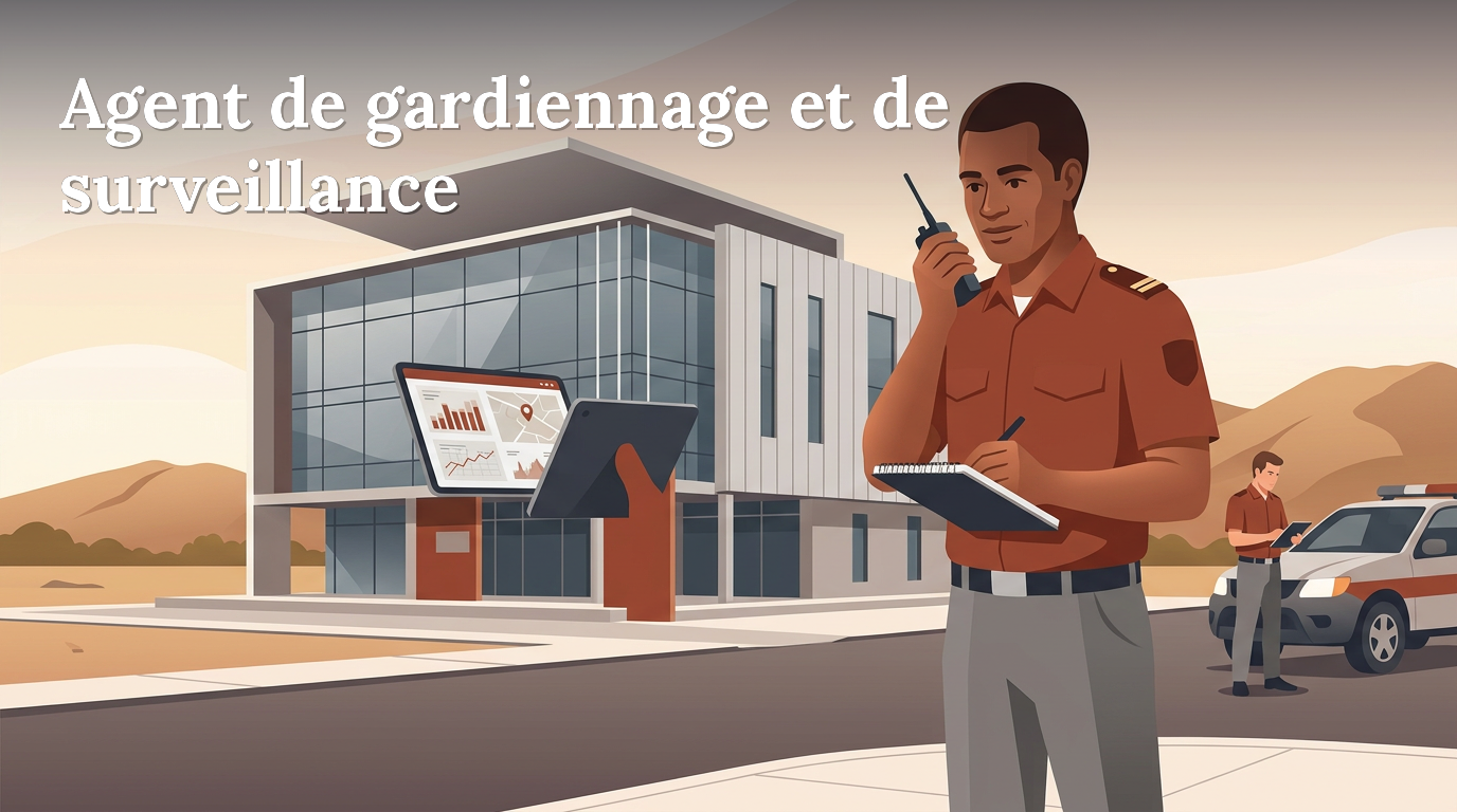 Illustration du poste : Agent de gardiennage et de surveillance