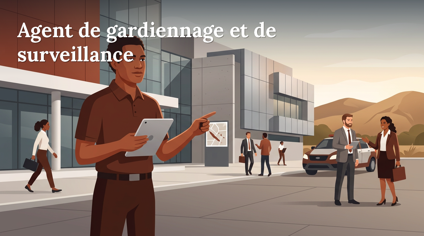 Illustration du poste : Agent de gardiennage et de surveillance