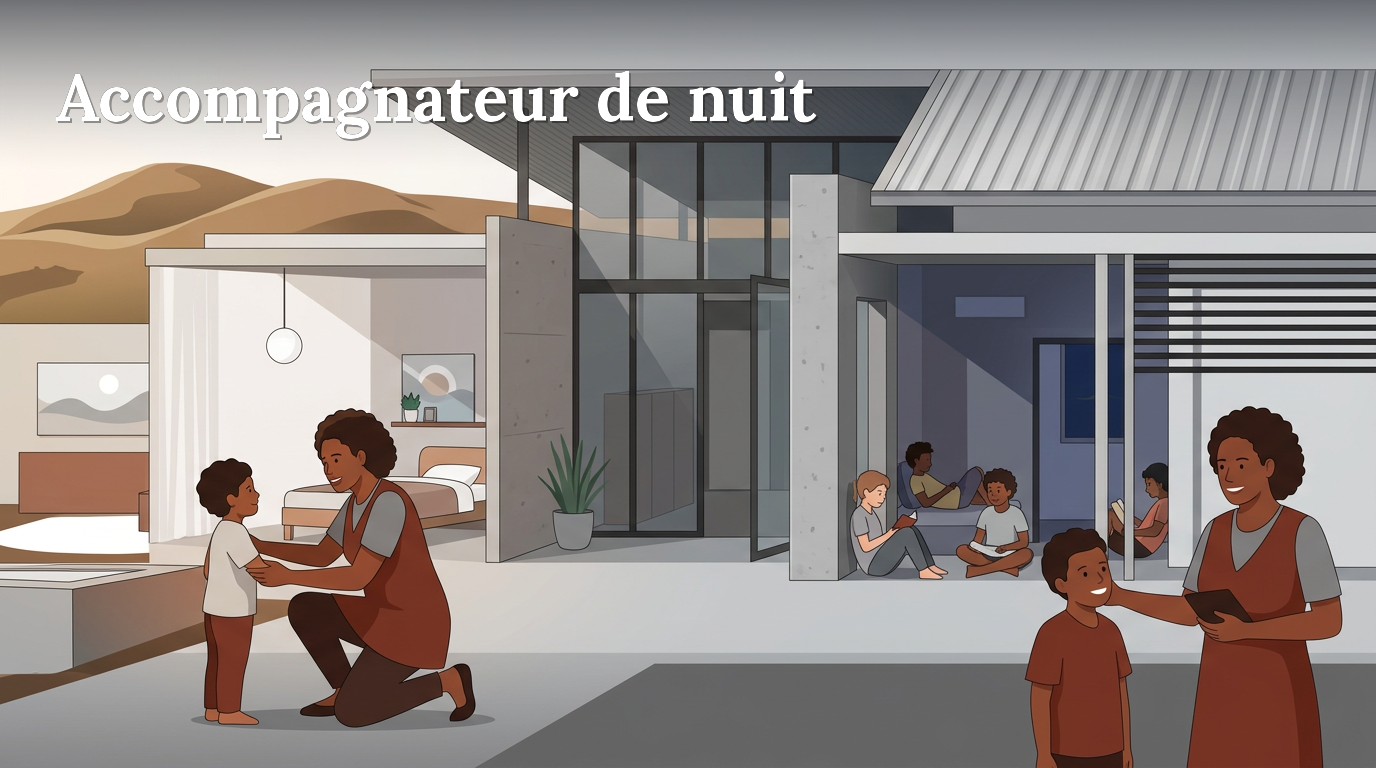 Illustration du poste : Accompagnateur de nuit au DAUO de la maison de l'enfance de Dumbéa sur Mer